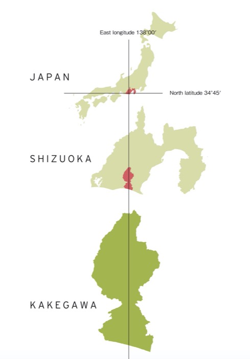 Mapa de Kakegawa - fukamushi cha y chagusaba