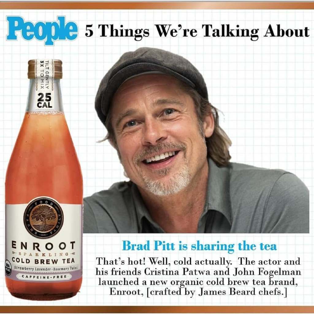 Brad Pitt e sua marca de chás